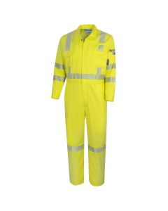 OBRZFE106-4XL image(0) - OBERON Coveralls - Hi-Vis FR/Arc-Rated 7.5 oz  88/12 - Hi-Vis Yellow - Size: 4XL