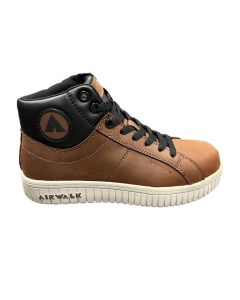 FSIAW6203-9.5M image(0) - AIRWALK DEUCE Mid SD10 - Men's Mid Top Shoe - SD10|CT|SR - Brown/Black/Gray - Size: 9.5 - D - (Regular)