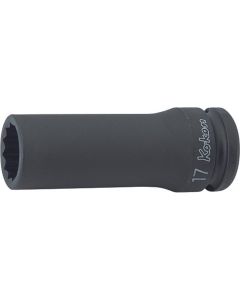 KKN14305M-22 image(0) - Ko-ken USA 14305M-22 1/2 Sq. Dr. Socket 22mm 12 point Length 85mm