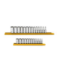KDT86541-06 image(0) - GearWrench 27 Piece 1/4 Inch and 3/8 Inch Drive 6 Point Mid Length Metric Socket Set