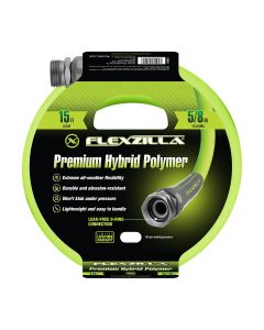 LEGHFZG515YW image(0) - Legacy Manufacturing Flexzilla Garden Hose, 5/8" x 15', 3/4" - 11 1/2 GHT