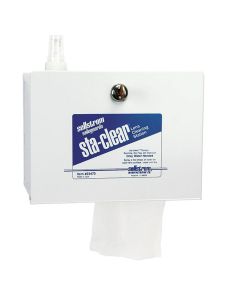 SRWS23470 image(0) - Sellstrom Sta-Clear Lens Cleaning Metal station (1000 tissues and spray bottle)