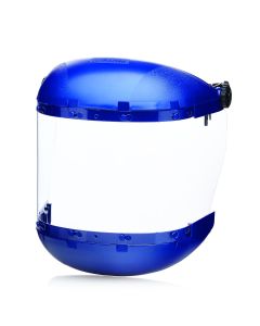 SRWS38210 image(0) - Sellstrom Face Shield - 380 Series - 6.5" x 19.5" x 0.040" Window - Clear - Universal Hard Hat Slot Adapter Headgear - Dual Crown