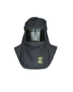 OBRTCG25-A5HVSL image(0) - OBERON Hood with A5 Hard Hat Adapters - Arc Flash - 25 Cal TCG - Color: Black - Window: True Color Grey (TCG)
