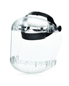 SRWS38440 image(0) - Sellstrom Face Shield - 380 Series &ldquo;MAX LIGHT&rdquo; - 6.5" x 19.5" x 0.040" Window - Clear AF - Ratcheting Headgear - Dual Crown