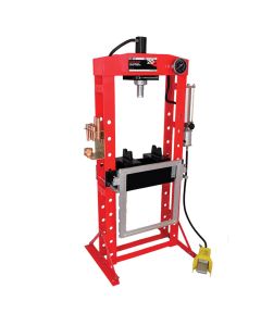 INT850ASD image(0) - American Forge & Foundry Shop Press - 20 Ton Capacity - Foot Operated Air Motor/Manual Pump W/ Hydraulic Ram - Built In Polycarbonate Press Guard - 10 pc  Pin & Bearing Press Adapter Set Included - SUPER DUTY