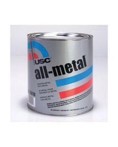 USC14060 image(0) - US Chemical All-Metal 14060 Specialty Body Filler, 1 qt Can, Metallic Silver, Paste/Gel
