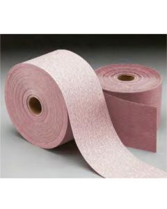 NOR20335 image(0) - Carborundum Abrasives Carbo Premier Red 20335 Dri-Lube Stick-On Sheet Roll, 2-3/4 in W x 45 yd L, P220 Grit