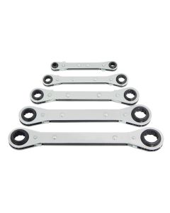 KAS5422 image(0) - Lang Tools (Kastar) 5422 - 5-PC. SAE Latch-On Ratcheting Box Wrench Set