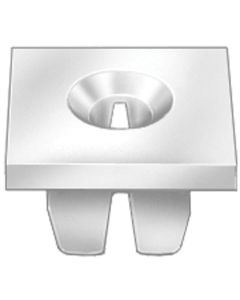 AVCAP8435 image(0) - AUVECO AP8435 Square Head License Plate Nut, 1/4 in Screw x 0.395 in W x 0.425 in OAL, Nylon