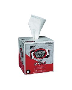 TOR450137 image(0) - Tork Molnlycke ShopMax 450137 Centerfeed Wiper, 216.67 ft L x 9 in W, 200, White, Centerfeed, 1 Plys