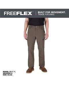 MLWM651N-4034 image(0) - Milwaukee Tool FREEFLEX Tech Pants - Brown 40 X 34