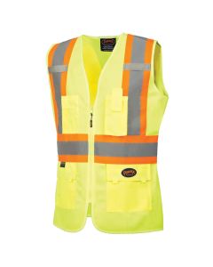 SRWV1021860U-M image(0) - Pioneer Women's Custom Fit Hi-Vis Mesh Back Safety Vest  - Color:  Hi-Vis Yellow/Green  - Size: M