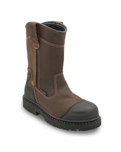 FSIA7386-8EE image(0) - Avenger Work Boots Hammer MAX Wellington - Men's - CN|EH|PR|WP|HR|SR|SF|B&W - Brown - Size: 8 - EE - (Extra Wide)