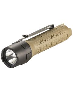 STL88605 image(0) - Streamlight 600 Lumen PolyTac X Flashlight - Includes (2) CR123A lithium batteries - Box - Coyote