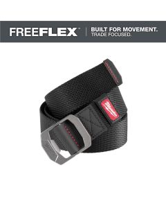 MLWM760B-L image(0) - Milwaukee Tool FREEFLEX Nylon Webbing 1.5 Inch Belt - Black - Large