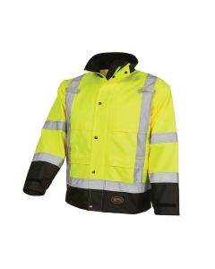 SRWV1200261U-2XL image(0) - Pioneer Pioneer - Ripstop Waterproof Safety Jacket - Hi-Vis Yellow/Green - Size 2XL