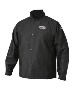 LEWKH808XL image(0) - Lincoln Electric Fire Resistant X-Large Black Cloth Welding Jacket