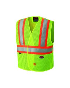 SRWV2510860U-LXL image(0) - Pioneer Flame Resistant Hi-Viz Vest  - Color:  Hi-Viz Yellow/Green  - Size: L/XL