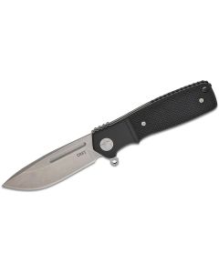 CRKK246KXP image(0) - CRKT (Columbia River Knife) Homefront Compact S35VN Stonewash Plain Blade Folding Knife with Liner Lock G10 w/Aluminum Bolster Handle - Silver/Black