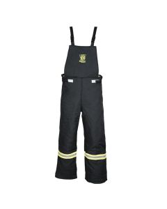 OBRTCG100-BIB-LZ-L image(0) - OBERON Bib Overalls - Arc Flash - 100 Cal TCG Ultralight - With Leg Zippers - Color: Black - Size: Large