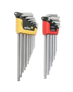 WIH66982 image(0) - WIHA Tools 22 Piece ErgoStar Ball End Hex L-Key Set - Inch, Metric