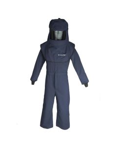 OBRLNS4A-5XL image(0) - OBERON Suit Kit - Arc Flash - 40 Cal LAN - Comes with Hood with Hard Cap and Coveralls - Color: Navy Blue - Size: 5XL