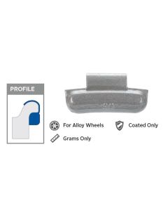 PWWFN030 image(0) - Wegmann Automotive 30 g Lead Coated Clip-on FN Orange Series Wheel Weight (Box of 25)
