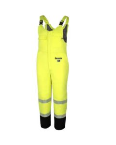 OBRZFJ306-2XL image(0) - Oberon  Safety Bib Pants - FR/Arc-Rated - PU/Cotton - Hi-Viz Yellow - Size: 2XL