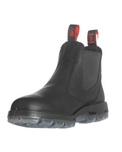 RDBUBBK4 image(0) - Redback Boots USA Black Slip-On  Leather Boot, 4