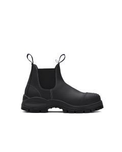BLU990-060 image(0) - Blundstone Steel Toe Slip-On Elastic Side Boots w/ Kick Guard, Black, AU size 6, US size 7
