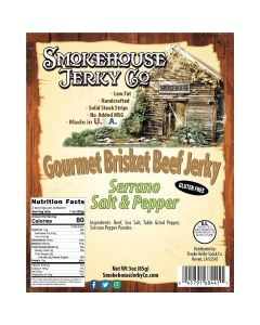 THS190494 image(0) - Tender Heifer Snack Co. Salt and Pepper Gourmet Beef Brisket Jerky - 3 Ounce