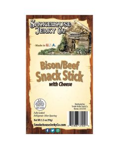 THS370008 image(0) - Tender Heifer Snack Co. Bison Exotic Snack Sticks with Cheese - 3 Ounce