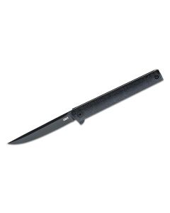 CRK7097K image(0) - CRKT (Columbia River Knife) CEO AUS 8 EDP Plain Blade Folding Knife with Liner Lock Glass-Reinforced Nylon Handle - Black