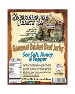THS028975 image(0) - Tender Heifer Snack Co. Sea Salt Honey and Pepper Gourmet Beef Brisket Jerky - 7 Ounce