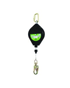 SRWV845533030LE image(0) - PeakWorks Self Retracting Lifeline Device - Galvanized Steel Cable, Snap Hook, 30 Ft - Leading Edge