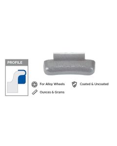 PWWMC100N-2 image(0) - Wegmann Automotive 1 oz Lead Coated Clip-on MCN Yellow Series Wheel Weight (2 Boxes of 25)