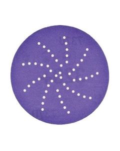 MMM31462 image(0) - 3M Cubitron II 31462 737U Series Multi-Hole Clean Sanding Abrasive Disc, 3 in Dia, 240+ Grit, Hook and Loop, Purple