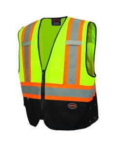 SRWV1020161U-SM image(0) - Pioneer Safety Vest  - Color:  Hi-Vis Yellow/Green/Black  - Size: S/M