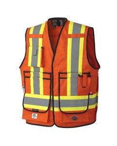 SRWV2540750U-2XL image(0) - Pioneer FR Tech ARC Rated Surveyor Safety Vest - Color: Hi-Vis Orange - ANSI/ISEA 107-2020 Class 1 Type O - Size: 2XL