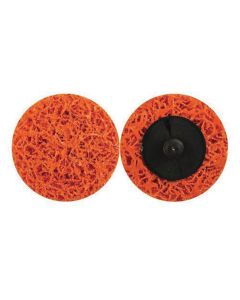 NOR31053 image(0) - Norton Bear-Tex Blaze Rapid Strip 31053 Non-Woven Quick Change Grinding Disc, 3 in Dia, Orange
