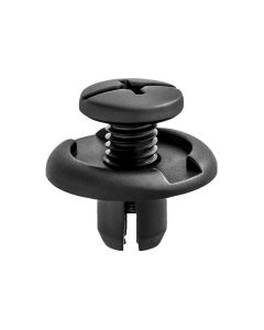 AVC17379 image(0) - AUVECO 17379 Push/Screw-Type with Open End Fender Splash Shield Retainer, 20 mm Dia Head x 8 mm Hole, Nylon, Black