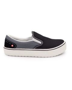 FSIAW7040-8B image(0) - AIRWALK VENICE - Women's Canvas Slip On - CT|EH|SF|SR - Black / Castle Rock - Size: 8 - B - (Medium)