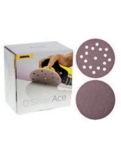 MRK2C6221200 image(0) - Mirka Abrasives Q.Silver Micro 2C6221200 2C Series Semi-Open Coated Grip-On Sanding Disc, 6 in, P1200 Grit