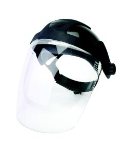 SRWS32210 image(0) - Sellstrom Face Shield - DP4 Series - 9" x 12.125" x 0.060" Window - Clear AF - Ratcheting Headgear - with Chin Guard