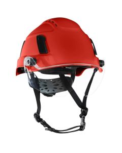 JCK22177 image(0) - Jackson Safety Safety Helmet - XS2-550V Series - Type 2+ - Vented - With Flip-Up Visor - Red