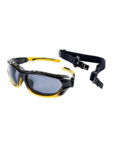 SRWS70001 image(0) - Sellstrom Safety Glasses - XPS530 Series - Smoke Lens - Yellow/Black Frame - Sta-Clear&reg; AF/HC -  Sealed