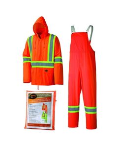 SRWV1080150U-S image(0) - Pioneer Lightweight Hi-Vis Safety Rainsuit  - Color:  Hi-Viz Orange  - Size: S