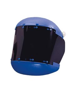 SRWS38150 image(0) - Sellstrom Face Shield - 380 Series - 6.5" x 19.5" x 0.040" Window - Shade 5 IR - Ratcheting Headgear - Dual Crown