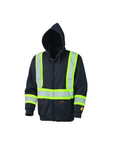 SRWV2570470U-2XL image(0) - Pioneer Hoodie  -  Hi-Viz Flame Resistant Zip - Style Heavyweight Cotton  - Color:  Black  - Size: 2XL